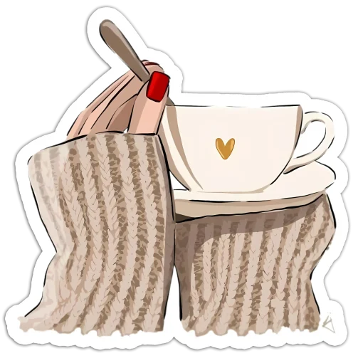 A hot cup of coffee on a winter morning