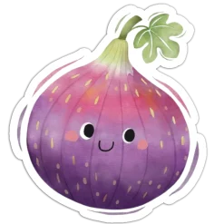 Cute purple garlic friend