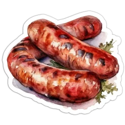 Delicious grilled sausages