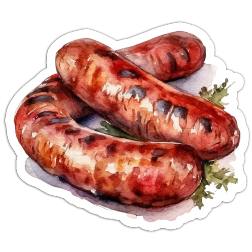 Delicious grilled sausages