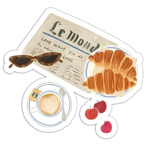 Eat bread, drink hot coffee, add some fruit and read the lat…