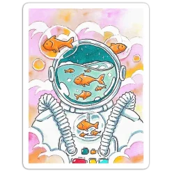 Floating in Pink Space
