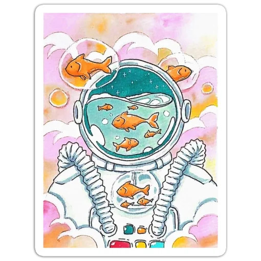 Floating in Pink Space