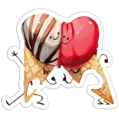 Ice cream couple 2 personalities