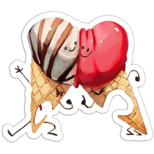 Ice cream couple 2 personalities