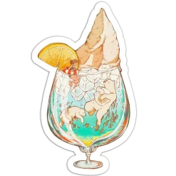Ice mountain in a cup