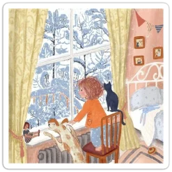 Snowy morning yard