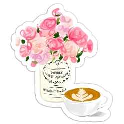 The smell of coffee and flowers
