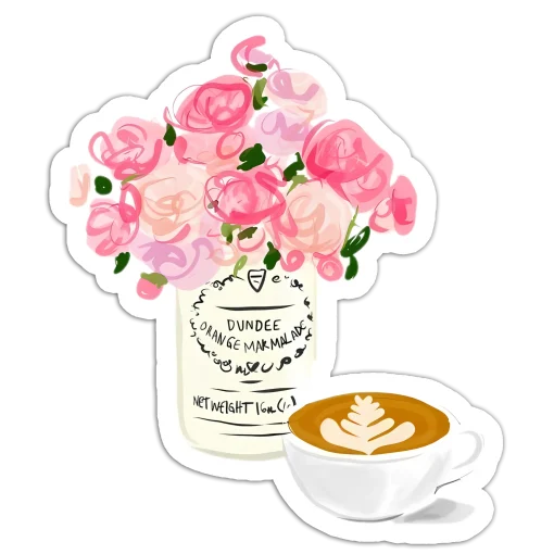 The smell of coffee and flowers