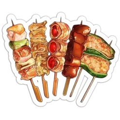 There are lots of grilled food