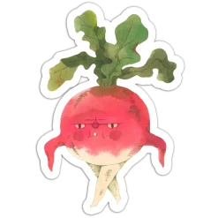 White radish when angry